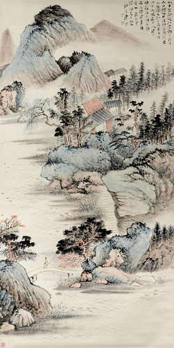 Tang Yun (1910-1993)  Strolling in the Mountains