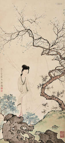 Chen Shaomei (1909-1954)  Lady under Plum Tree