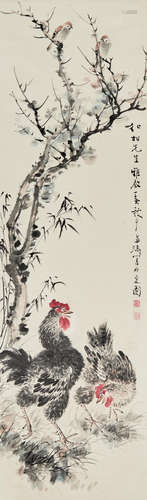 Wang Xuetao(1903-1982)   Two Roosters