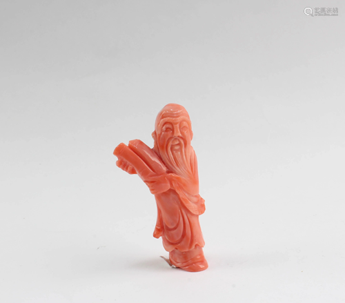 A Carved Coral Figurine