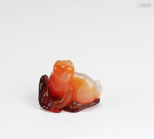 A Carved Agate Figurine