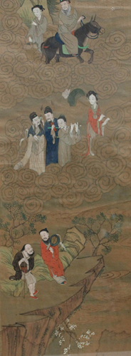 A Framed Antique Chinese Silk Painting