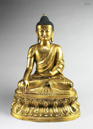 Chinese Gilt Bronze Buddha Statue