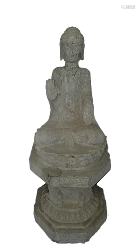 Chinese Stone Carved Buddha Statue