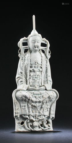 Chinese Blanc De Chine Guanyin Statue