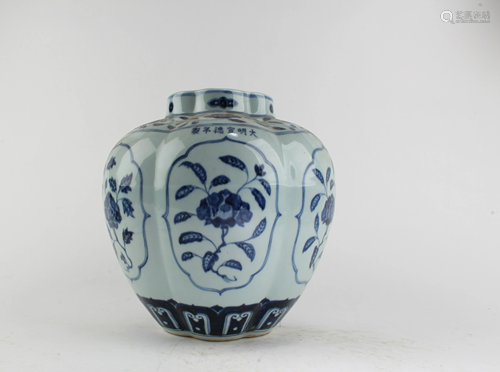 Chinese Blue & White Porcelain Jar