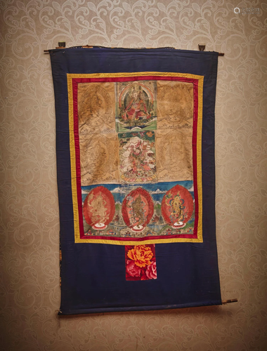 A CHINESE THANGKA OF BUDDHA