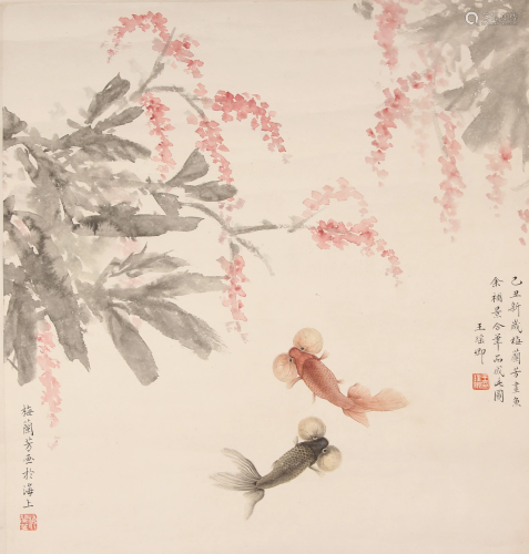 CHINESE GOLDFISH PAINTING ON PAPER