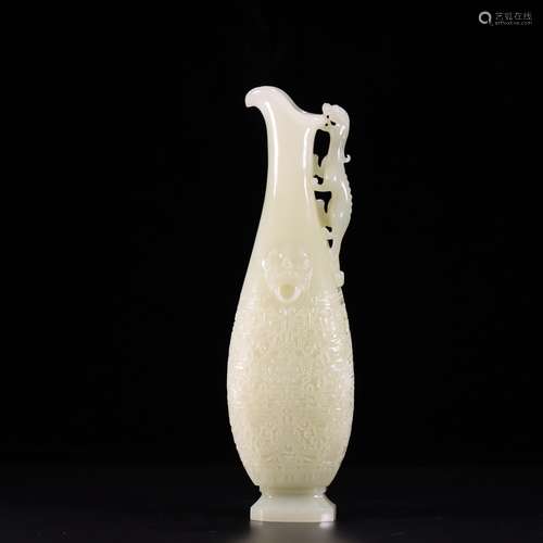 Hetian jade dragon wine vessel