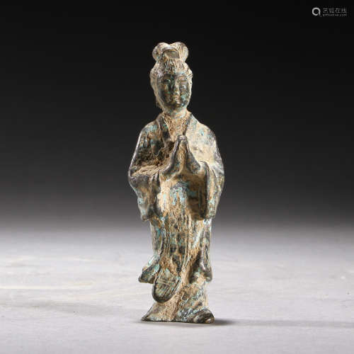 Ancient bronze statue of Guan Yin