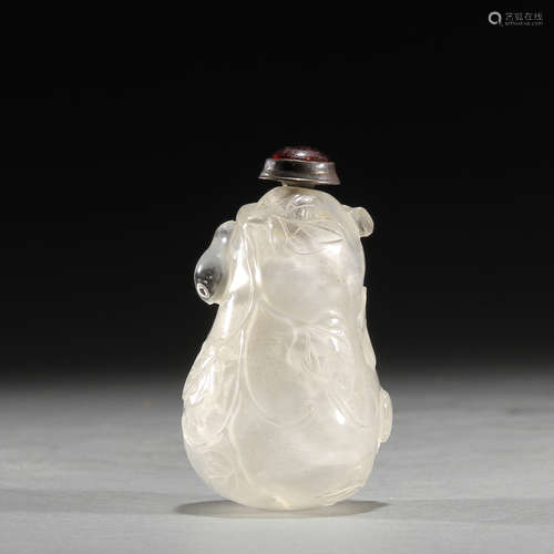 Qing Dynasty crystal snuff pot