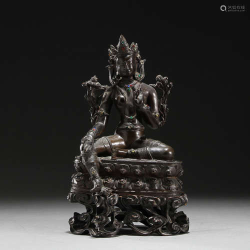 Alloy Bronze Buddha Statue，Qing Dynasty