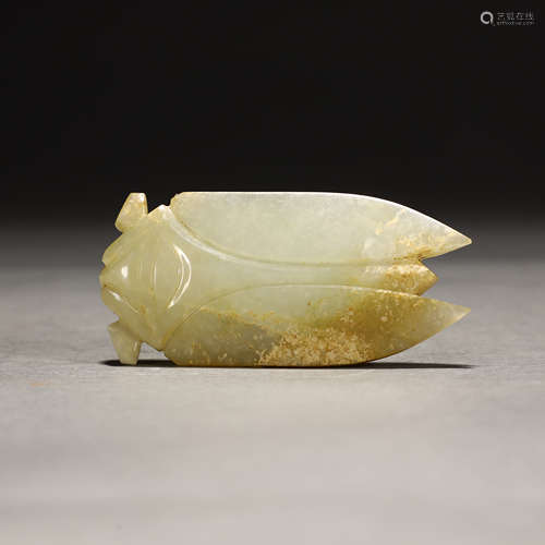 Ancient Hetian jade cicada