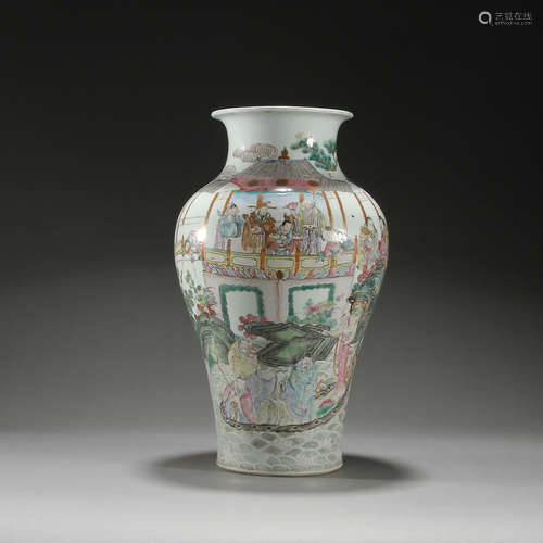 Qing dynasty powder enamel Goddess of Mercy