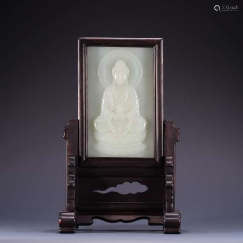 Hetian Jade Buddha insert screen