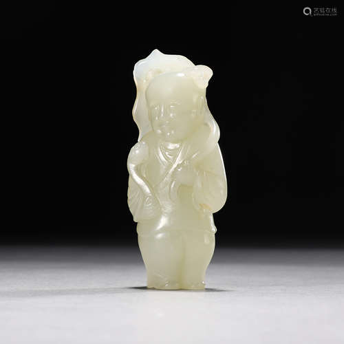 Ancient White Hetian jade figures