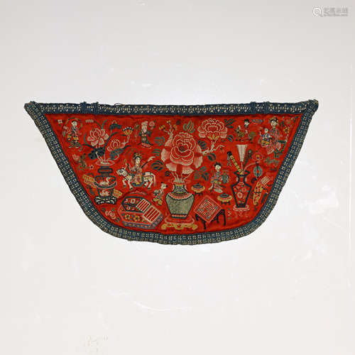 Embroidered Flower Purse Qing Dynasty