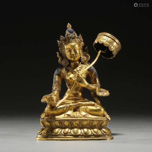 Gilt Bronze Buddha Statue，Qing Dynasty