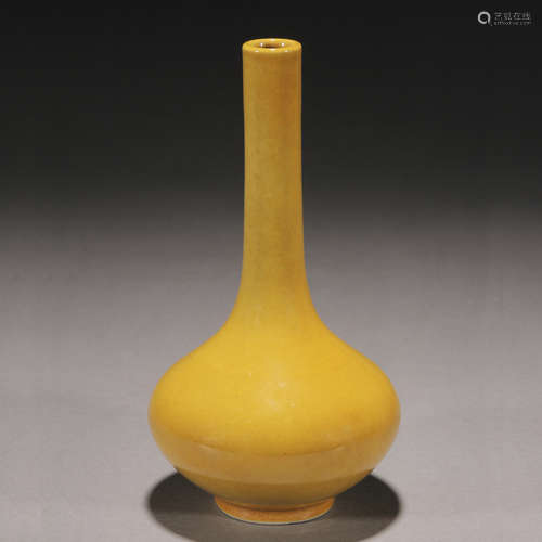 Ancient yellow glazed flask