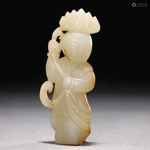 Ancient Hetian White jade figures