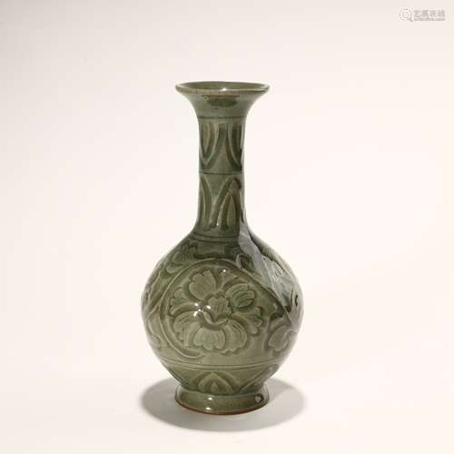 Ancient Yaozhou kiln carved flask