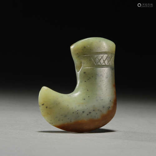 Ancient jade hand grip