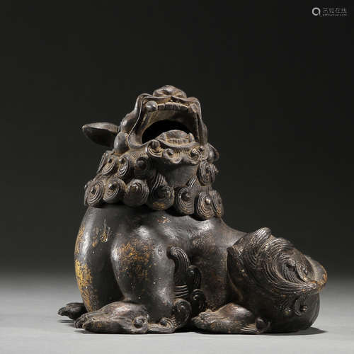 Bronze lion aromatherapy furnace, Qing Dynasty