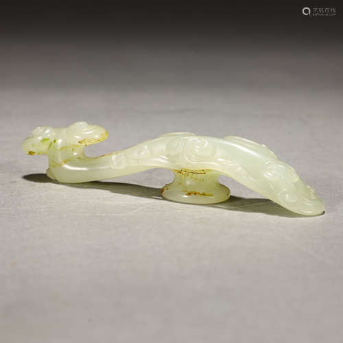 Ancient Hetian jade belt hook