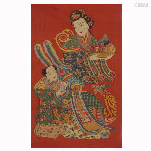 Qing Dynasty embroidery Magu's Birhday Offering picture