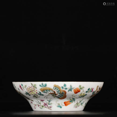 CHINESE FAMILLE ROSE PORCELAIN BOWL, MARKED