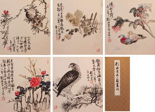 CHINESE INK AND COLOR ALBUM PAINTING