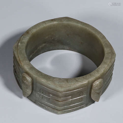 CHINESE ARCHAISTIC JADE CONG