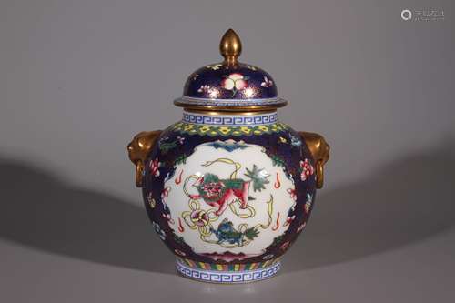 CHINESE FAMILLE ROSE PORCELAIN JAR