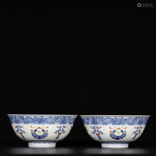 CHINESE BLUE WHITE PORCELAIN BOWL, MARKED