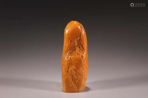 CHINESE YELLOW SOAPSTONE SEAL