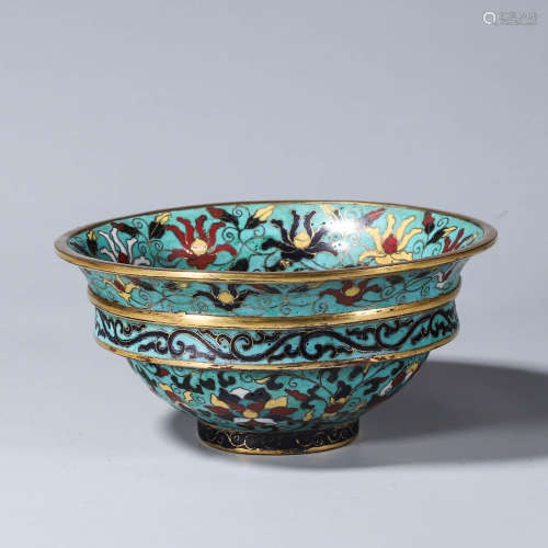CHINESE CLOISONNE OFFERING BOWL