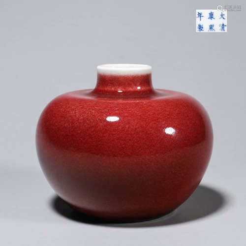 CHINESE OXBLOOD GLAZED PORCELAIN WATER COUPE