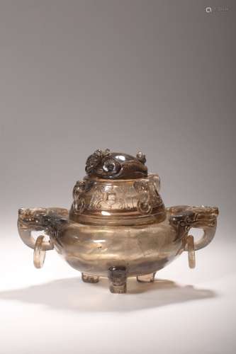 CHINESE ROCK CRYSTAL COVER CENSER