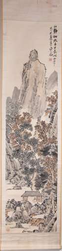 CHINESE INK AND COLOR SCROLL PAINTING