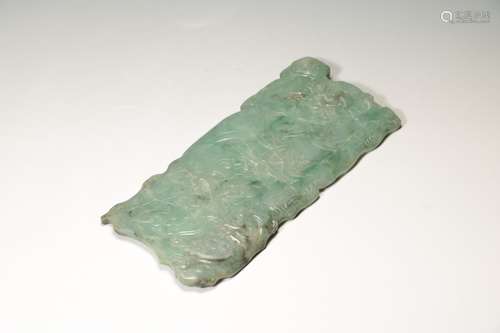 CHINESE JADEITE CARVED WRIST REST