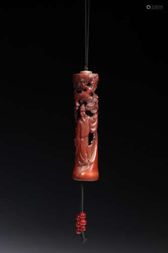 CHINESE BAMBOO CARVED CENSER