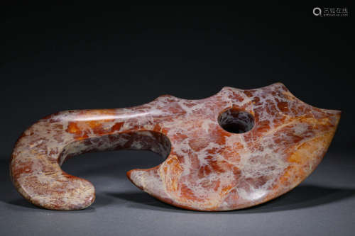 A VINTAGE JADE AXE; ATTRIBUTED TO LIANGZHU CULTURE PERIOD