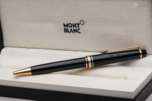 MONTBLANC Meisterstuck - STYLO BILLE laqué noir dans son écr...