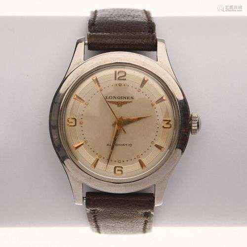 LONGINES - Montre d'homme. Boitier rond en acier. Diamètre 3...