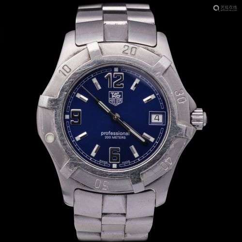 TAG HEUER - MONTRE en acier 38 mm, boitier rond, lunette tou...