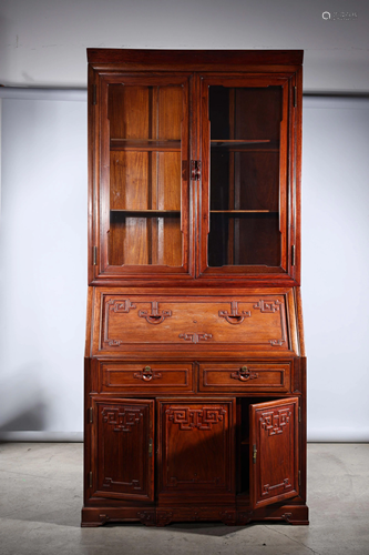 Secretary Desk with Hutch Cabinet