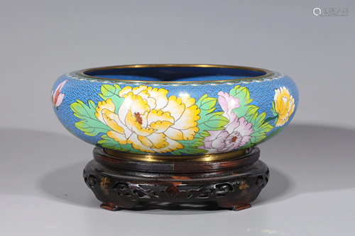 Chinese Cloisonne Enameled Brush Washer