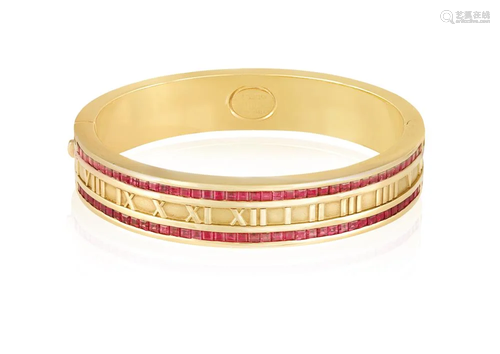 A RUBY-SET 'ATLAS' BANGLE, BY TIFFANY & CO., 1995 The