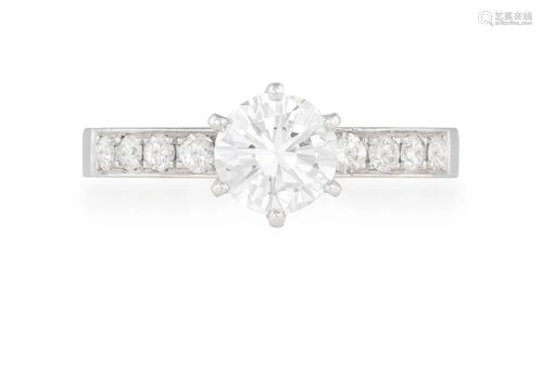 A DIAMOND SINGLE-STONE RING The brilliant-cut diamond