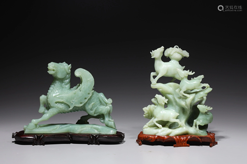 Two Chinese Carved Hardstones